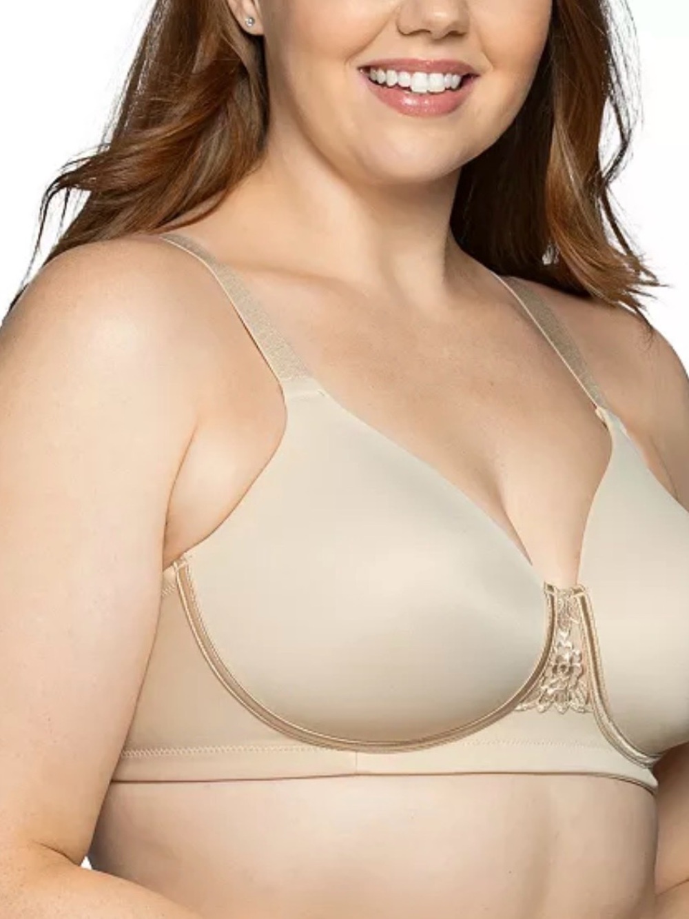 Vanity Fair Women's Full Figure Beauty Back Smoother Wireless Bra 36C - Picture 2 of 5